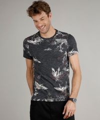 Camiseta-Masculina-Slim-Fit-Estampada-de-Passaros-Manga-Curta-Gola-Careca-Chumbo-9635137-Chumbo_1