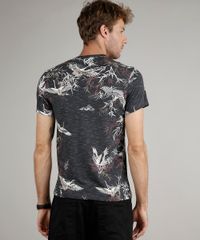 Camiseta-Masculina-Slim-Fit-Estampada-de-Passaros-Manga-Curta-Gola-Careca-Chumbo-9635137-Chumbo_2