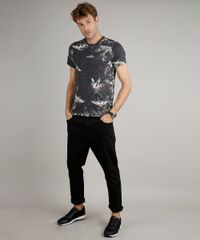 Camiseta-Masculina-Slim-Fit-Estampada-de-Passaros-Manga-Curta-Gola-Careca-Chumbo-9635137-Chumbo_3