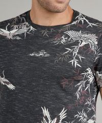 Camiseta-Masculina-Slim-Fit-Estampada-de-Passaros-Manga-Curta-Gola-Careca-Chumbo-9635137-Chumbo_4