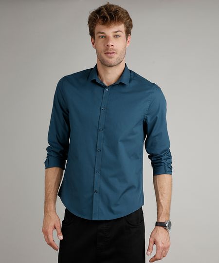 Camisa-Masculina-Slim-Fit-Basica-Manga-Longa-Azul-Petroleo-9633530-Azul_Petroleo_1 Camisa-Masculina-Slim-Fit-Basica-Manga-Longa-Azul-Petroleo-9633530-Azul_Petroleo_1