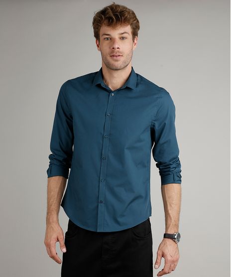 Camisa-Masculina-Slim-Fit-Basica-Manga-Longa-Azul-Petroleo-9633530-Azul_Petroleo_1