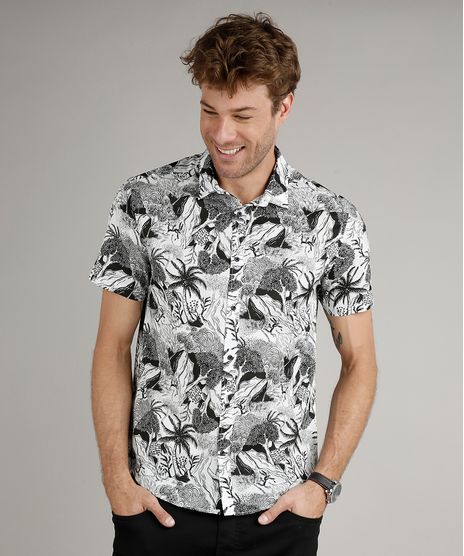 Camisa-Masculina-Tradicional-Estampada-de-Floresta-Manga-Curta-Branca-9516956-Branco_1