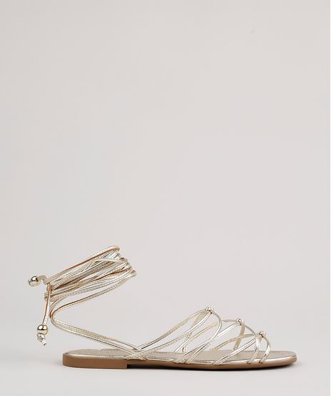 Rasteira-Feminina-Oneself-Metalizada-com-Amarracao-Dourado-9767063-Dourado_1