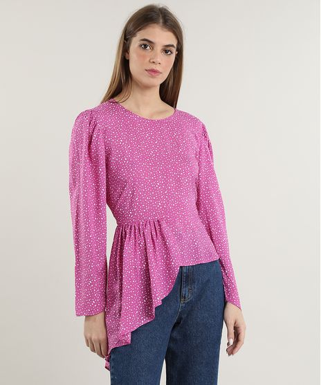 Blusa-Feminina-Mindset-Assimetrica-Estampada-de-Poa-Manga-Longa-Decote-Redondo-Pink-9830862-Pink_1