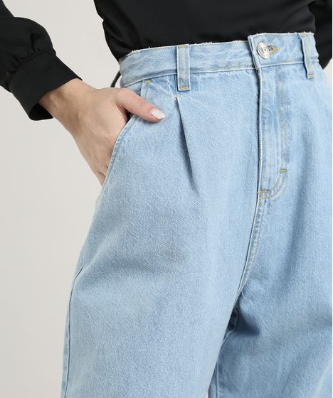 calça jeans feminina com pregas