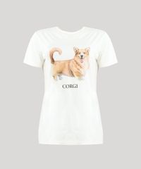 T-Shirt-Feminina-Mindset-Cachorro-Corgi-Manga-Curta-Decote-Redondo-Off-White-9818421-Off_White_5