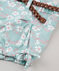 Short-Infantil-Estampado-Floral-com-Cinto-Verde-Claro-9567757-Verde_Claro_4