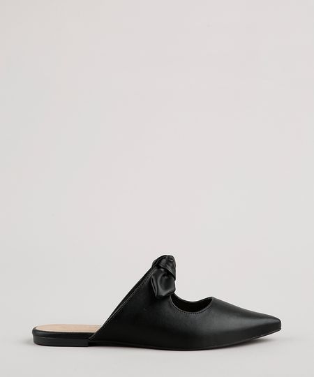 Mule-Feminino-Bico-Fino-Via-Uno-com-Laco-Preto-9815607-Preto_1