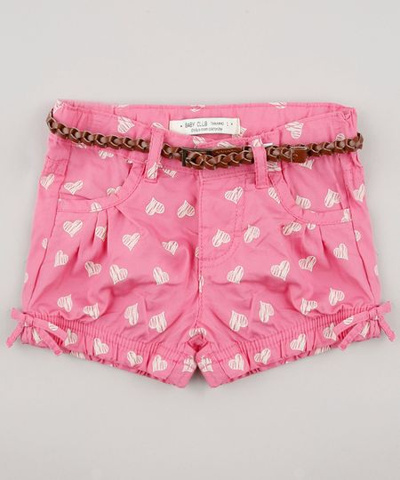 Short-Infantil-Estampado-de-Coracoes-com-Cinto-Rosa-9567754-Rosa_1