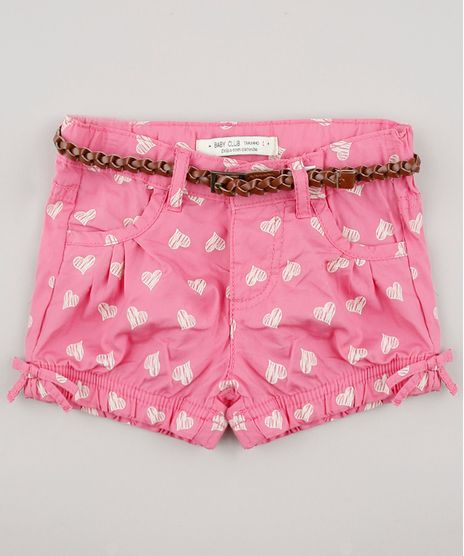 Short-Infantil-Estampado-de-Coracoes-com-Cinto-Rosa-9567754-Rosa_1