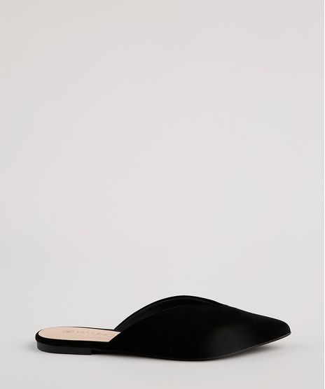 Mule-Feminino-Bico-Fino-Via-Uno-com-Recorte-Preto-9792646-Preto_1