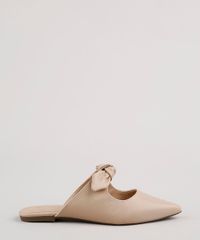 Mule-Feminino-Bico-Fino-Via-Uno-com-Laco-Bege-Claro-9815608-Bege_Claro_1