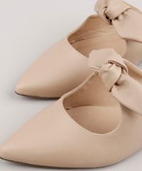 Mule-Feminino-Bico-Fino-Via-Uno-com-Laco-Bege-Claro-9815608-Bege_Claro_2