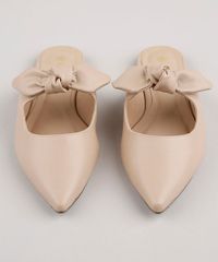 Mule-Feminino-Bico-Fino-Via-Uno-com-Laco-Bege-Claro-9815608-Bege_Claro_4