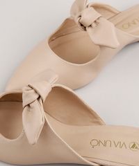 Mule-Feminino-Bico-Fino-Via-Uno-com-Laco-Bege-Claro-9815608-Bege_Claro_5