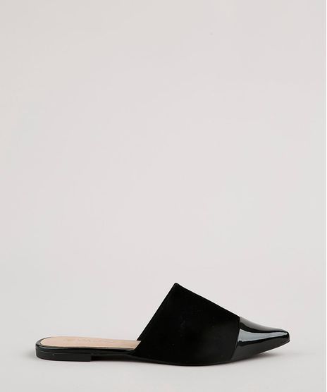 Mule-Feminino-Bico-Fino-Via-Uno-com-Recorte-Preto-9792467-Preto_1