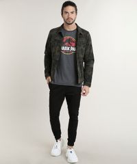 Camiseta-Masculina-Jurassic-Park-Manga-Curta-Gola-Careca-Cinza-Mescla-Escuro-9591407-Cinza_Mescla_Escuro_3