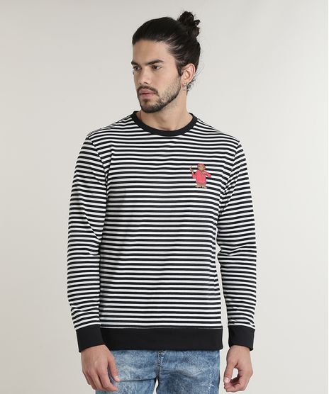Camiseta-Masculina-E-T-Listrada-Manga-Longa-Gola-Careca-Preta-9720757-Preto_1