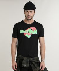 Camiseta-Masculina-Space-Jam-Manga-Curta-Gola-Careca-Preta-9759813-Preto_1