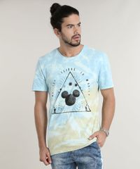 Camiseta-Masculina-Mickey-Estampada-Tie-Dye-Manga-Curta-Gola-Careca-Azul-Claro-9753113-Azul_Claro_1