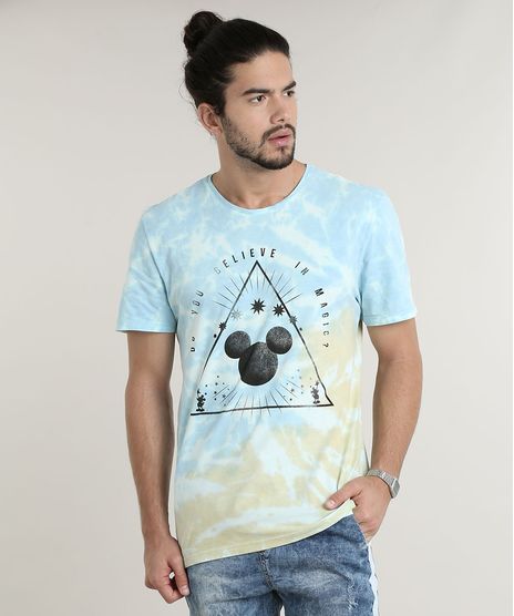 Camiseta-Masculina-Mickey-Estampada-Tie-Dye-Manga-Curta-Gola-Careca-Azul-Claro-9753113-Azul_Claro_1
