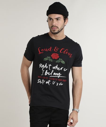 Camiseta-Masculina--Loud-e-Clear--com-Bordado-Floral-Manga-Curta-Gola-Careca-Preta-9737535-Preto_1 Camiseta-Masculina--Loud-e-Clear--com-Bordado-Floral-Manga-Curta-Gola-Careca-Preta-9737535-Preto_1