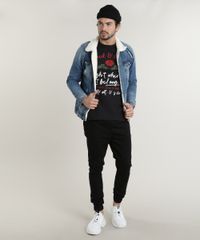 Camiseta-Masculina--Loud-e-Clear--com-Bordado-Floral-Manga-Curta-Gola-Careca-Preta-9737535-Preto_3