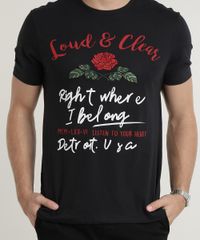 Camiseta-Masculina--Loud-e-Clear--com-Bordado-Floral-Manga-Curta-Gola-Careca-Preta-9737535-Preto_4