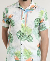 Camisa-Masculina-Tradicional-Estampada-de-Arara-Manga-Curta-Off-White-9734602-Off_White_4