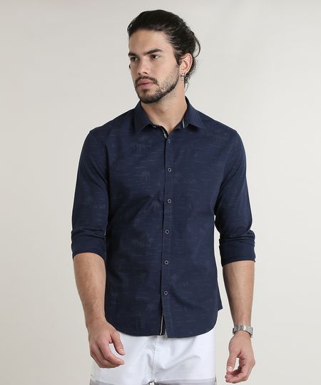 Camisa-Masculina-Slim-Estampada-de-Coqueiros-Manga-Longa-Azul-Marinho-9645937-Azul_Marinho_1