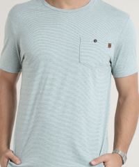 Camiseta-Masculina-Listrada-com-Bolso-Manga-Curta-Gola-Careca-Verde-Claro-9757177-Verde_Claro_4