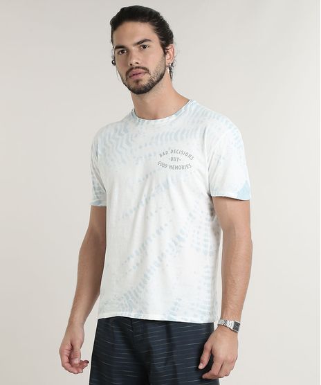 Camiseta-Masculina--Good-Memories--Estampada-Tie-Dye-Manga-Curta-Gola-Careca-Off-White-9785664-Off_White_1