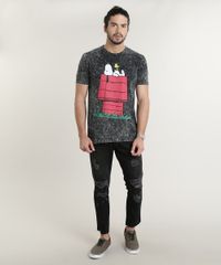 Camiseta-Masculina-Snoopy-Marmorizada-Manga-Curta-Gola-Careca-Chumbo-9716575-Chumbo_3