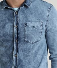 Camisa-Jeans-Masculina-Tradicional-com-Bolso-Manga-Longa-Azul-Medio-9588237-Azul_Medio_4
