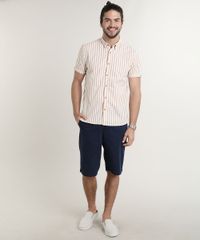 Camisa-Masculina-Comfort-Fit-Listrada-Manga-Curta-Caramelo-9523399-Caramelo_3