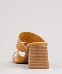 Tamanco-Feminino-Oneself-Salto-Quadrado-Texturizado-Croco-Mostarda-9805960-Mostarda_3