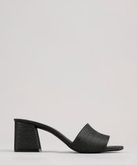 Tamanco-Feminino-Oneself-Salto-Quadrado-Texturizado-Preto-9805966-Preto_1