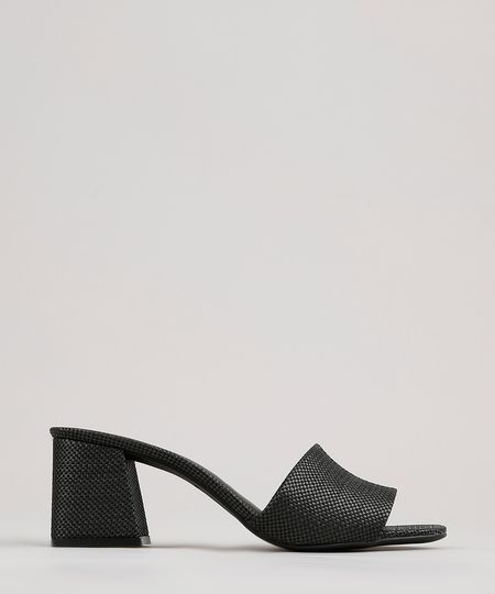 Tamanco-Feminino-Oneself-Salto-Quadrado-Texturizado-Preto-9805966-Preto_1