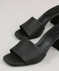 Tamanco-Feminino-Oneself-Salto-Quadrado-Texturizado-Preto-9805966-Preto_2
