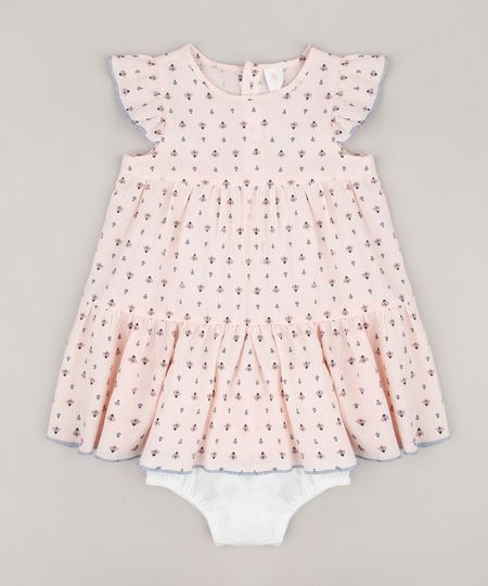 Vestido-Infantil-Estampado-de-Arabescos-Manga-Curta---Calcinha-Rosa-Claro-9566016-Rosa_Claro_1