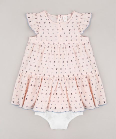 Vestido-Infantil-Estampado-de-Arabescos-Manga-Curta---Calcinha-Rosa-Claro-9566016-Rosa_Claro_1