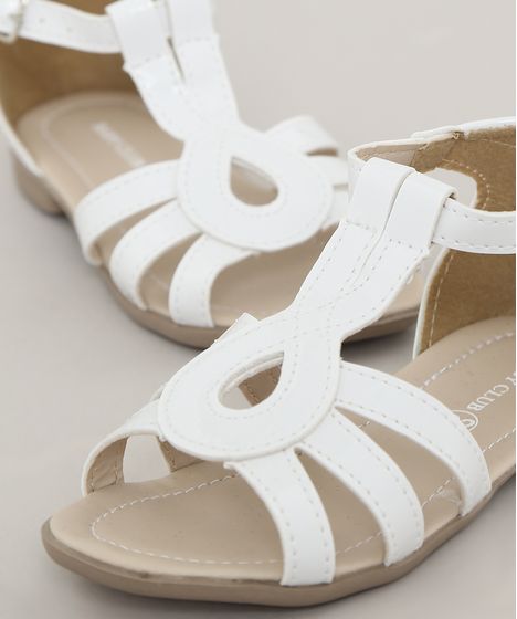 sandalia branca infantil feminina