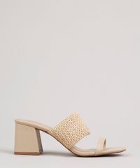 Tamanco-Feminino-Oneself-Salto-Quadrado-Texturizado-Bege-9825673-Bege_1