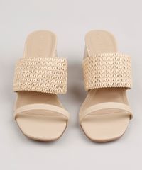 Tamanco-Feminino-Oneself-Salto-Quadrado-Texturizado-Bege-9825673-Bege_4