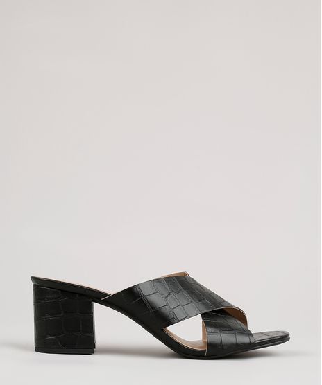 Tamanco-Feminino-Oneself-Croco-Salto-Medio-Quadrado-Preto-9805968-Preto_1