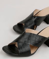 Tamanco-Feminino-Oneself-Croco-Salto-Medio-Quadrado-Preto-9805968-Preto_2