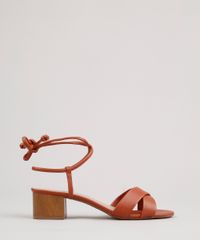 Sandalia-Feminina-Oneself-Salto-Medio-com-Amarracao-Marrom-9812193-Marrom_1
