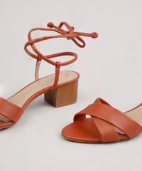 Sandalia-Feminina-Oneself-Salto-Medio-com-Amarracao-Marrom-9812193-Marrom_5