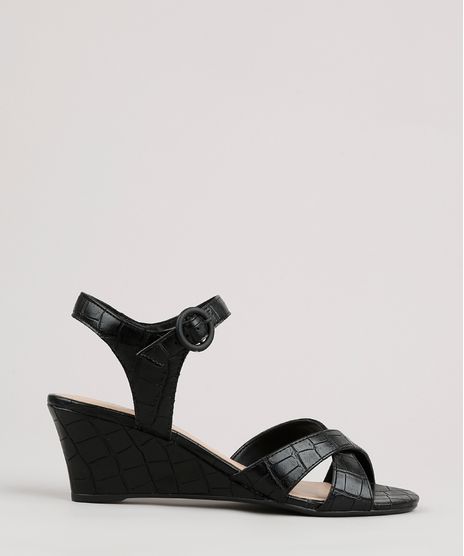 Sandalia-Feminina-Via-Uno-Anabela-Salto-Medio-Texturizado-Croco-Preta-9814907-Preto_1